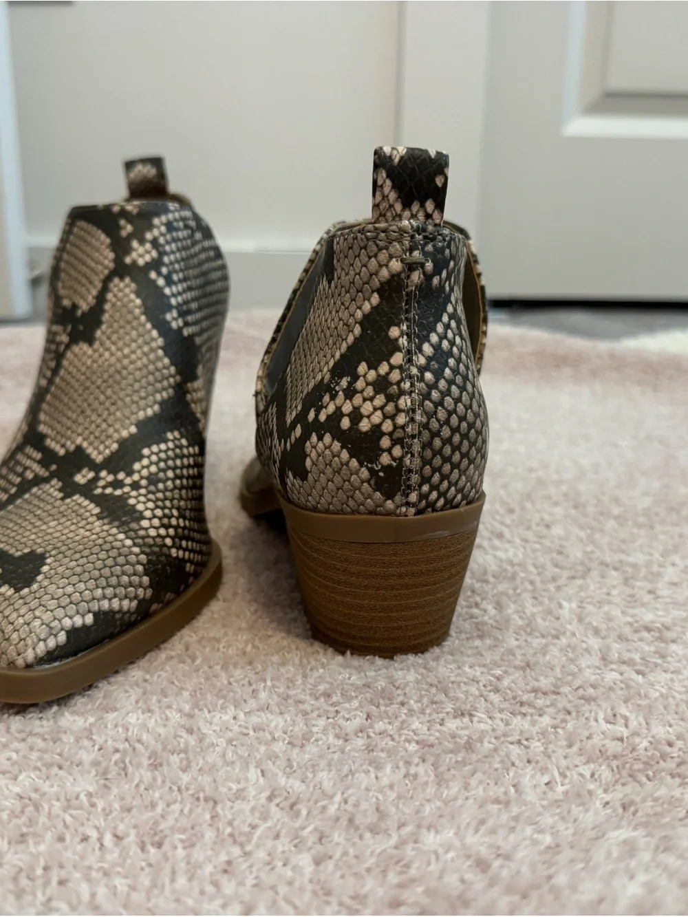 Universal Thread Cari Snake Print Cut Out Ankle Booties